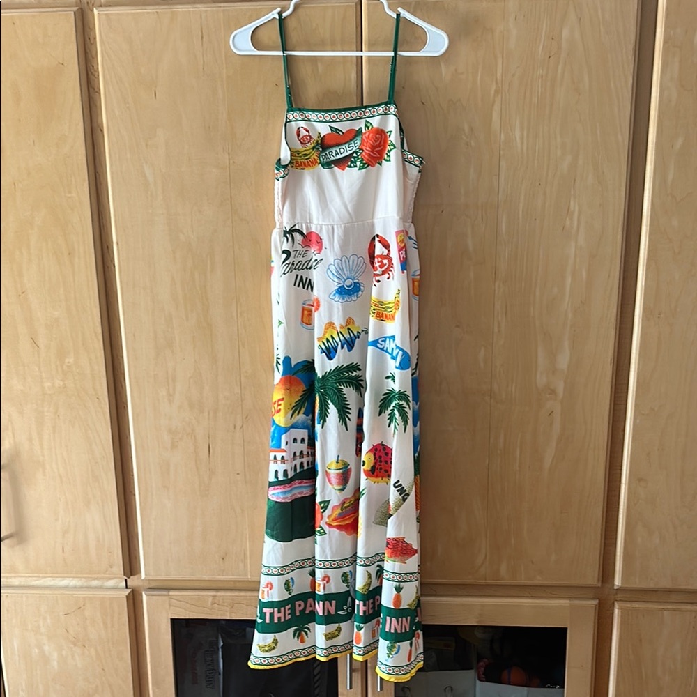 Tropical Print Maxi Dress